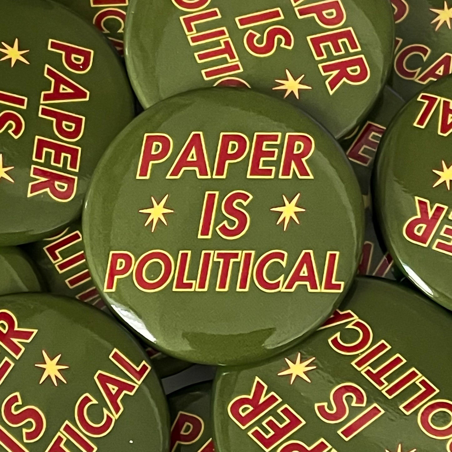 Paper is Political Button