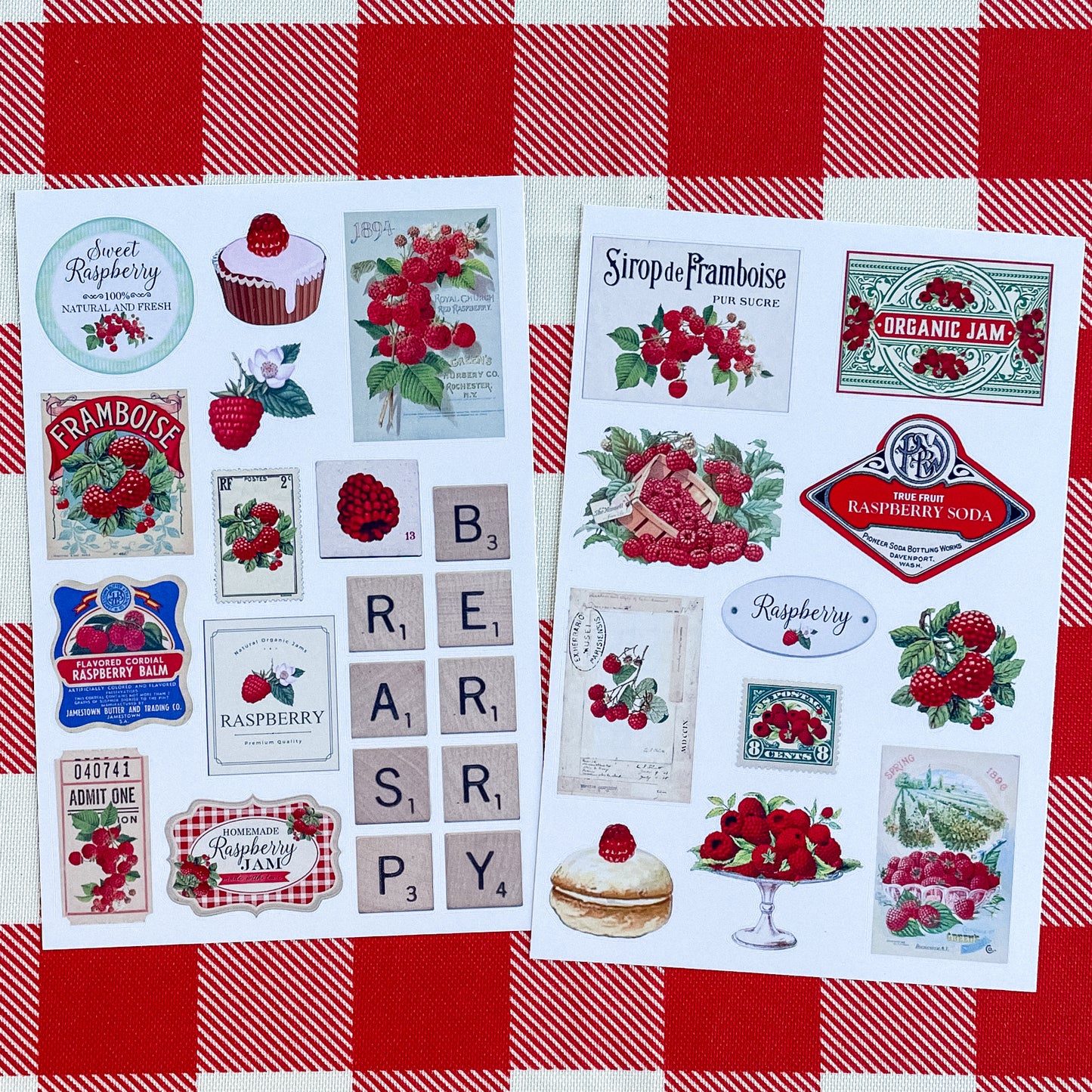 Raspberry Jam Sticker Sheets