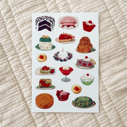 Vintage Desserts Sticker Sheets