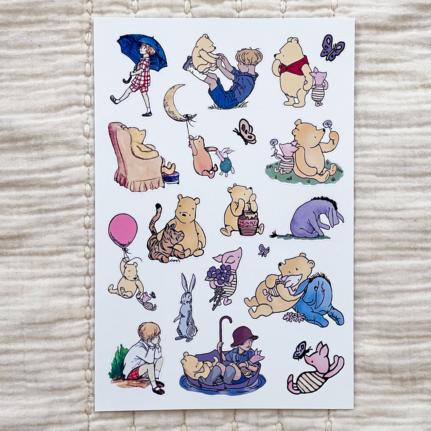 IMPERFECT Winnie the Pooh Sticker Sheets