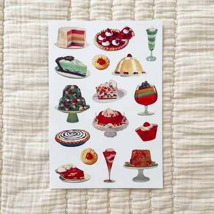 Vintage Desserts Sticker Sheets