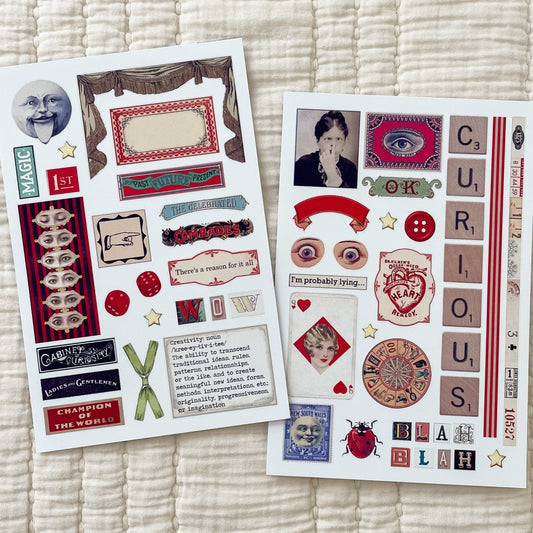 Curiosities Sticker Sheets